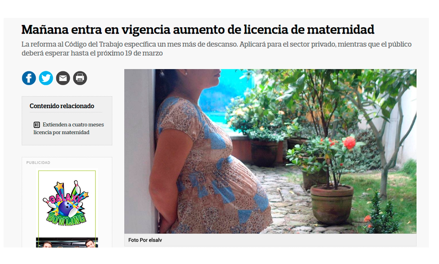 En vigencia el aumento a 16 semanas de licencia por maternidad