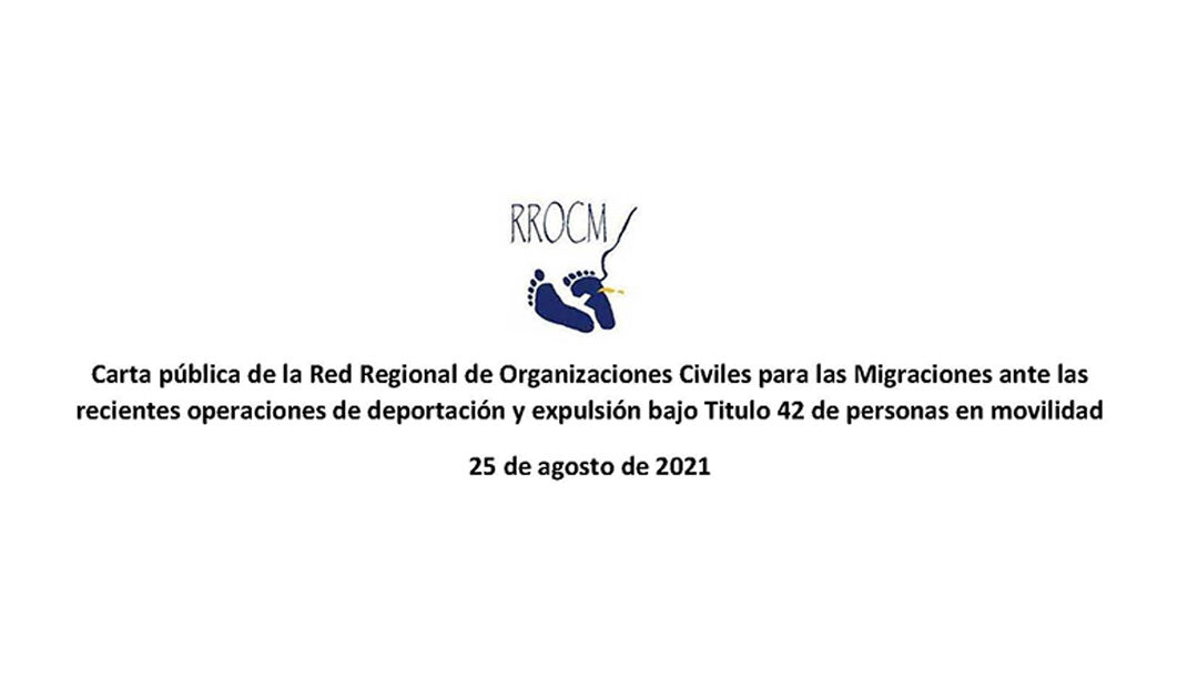 Carta pública de la RRCOM deportación y expulsión bajo Titulo 42_RRCOM